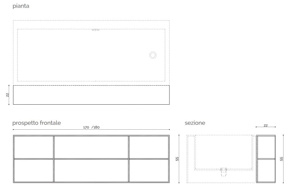 Аксессуар книжный шкаф для ванны Corian® Acquapazza Corian ® elements ARCH-00121176 - Вид №2