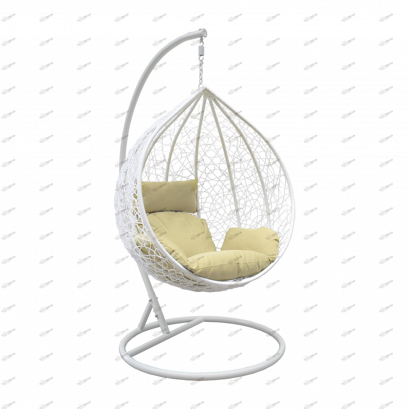 Подвесное кресло белое Leset Altar IMPEX  00-3885759 Белый;зеленый 