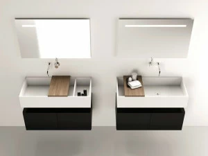 MOMA Design Тумба под умывальник из массива с дверцами одинарная настенная