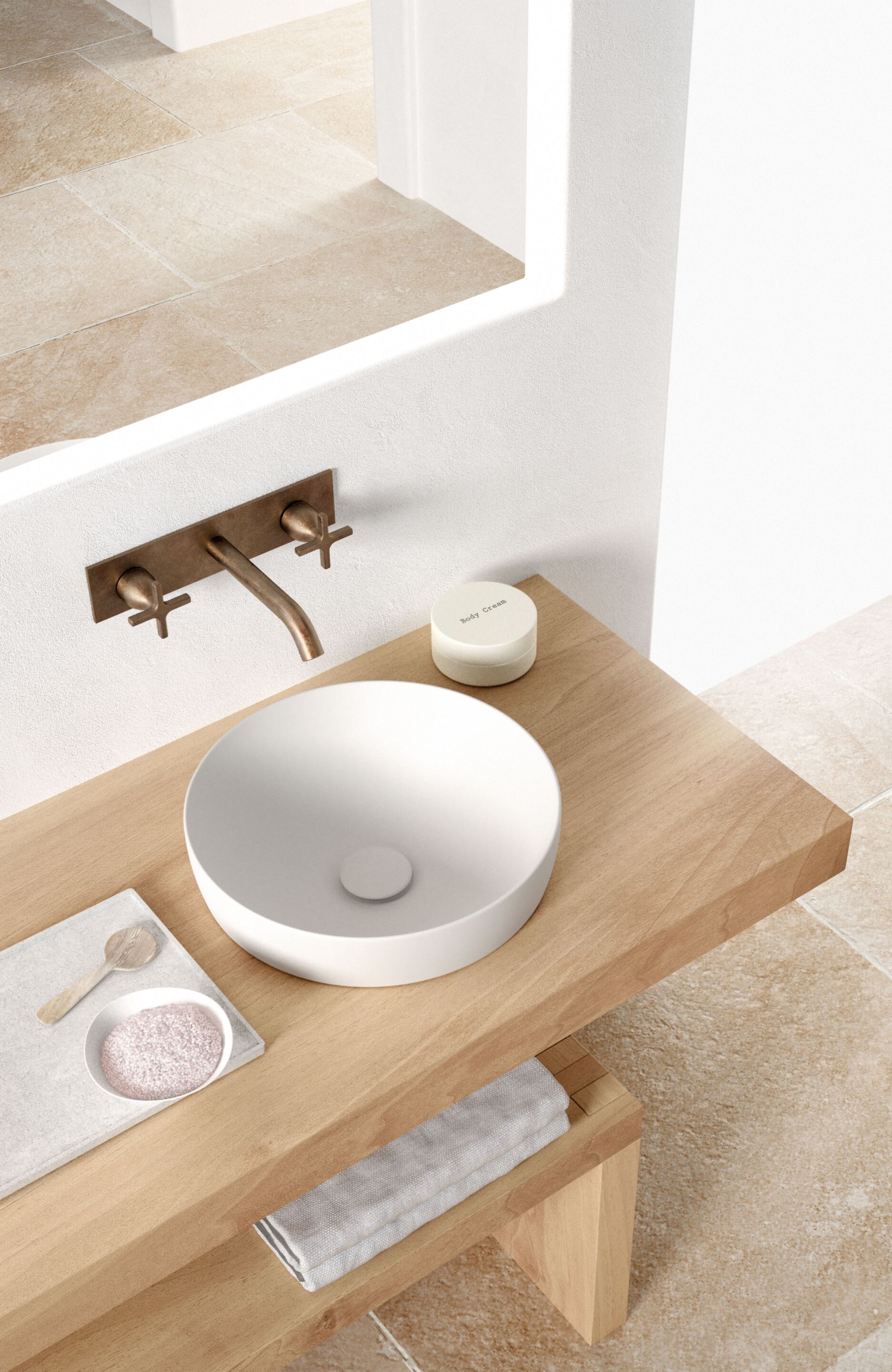 Круглый керамический умывальник GSI ceramica Color Elements ARCH-00018194 - Вид №6