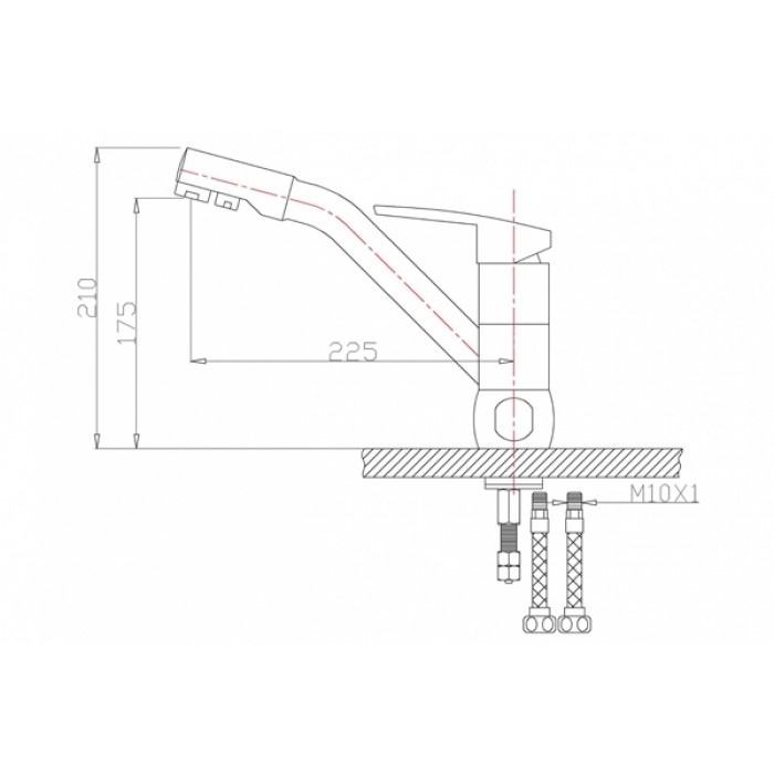 Zorg ZR 400 KF-12 White Смеситель для кухни Zorg 210х225  - Вид №2