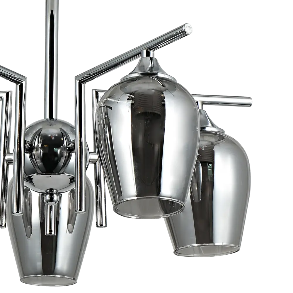 Люстра на штанге Libre 5 ламп 20 м² цвет хром SCHAFFNER STLM-2016170 - Вид №5