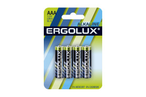 16462463 Батарейка 1.5В, LR03, Alkaline, BL-4 11744 Ergolux
