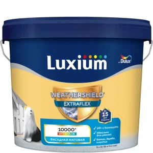 Фасадная краска Luxium Weathershield Extraflex матовая цвет прозрачный база BC 4.5 л