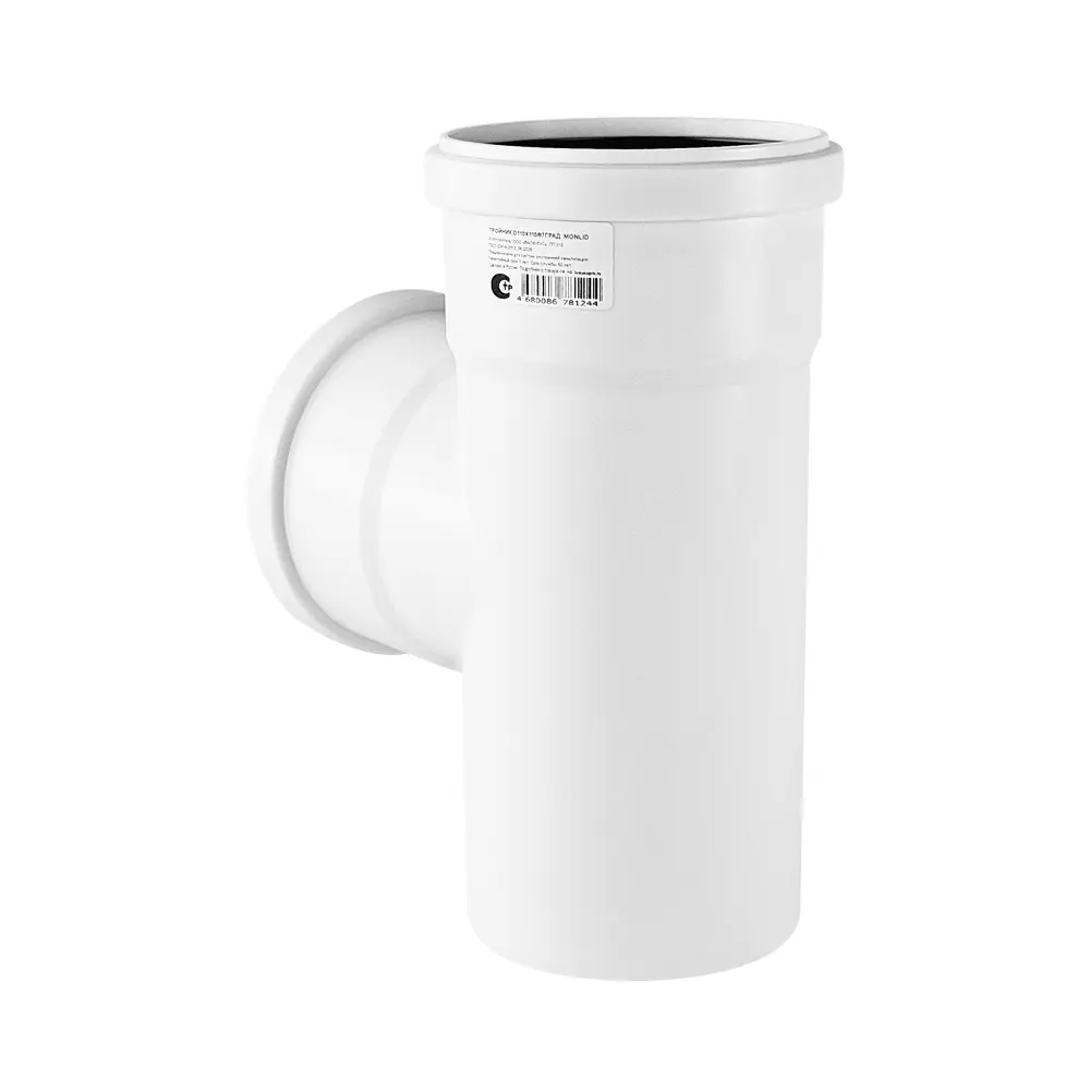 Тройник канализационный малошумный MONLID D110x110/87° мм полипропилен 89442461 STLM-2090650  - Вид №3