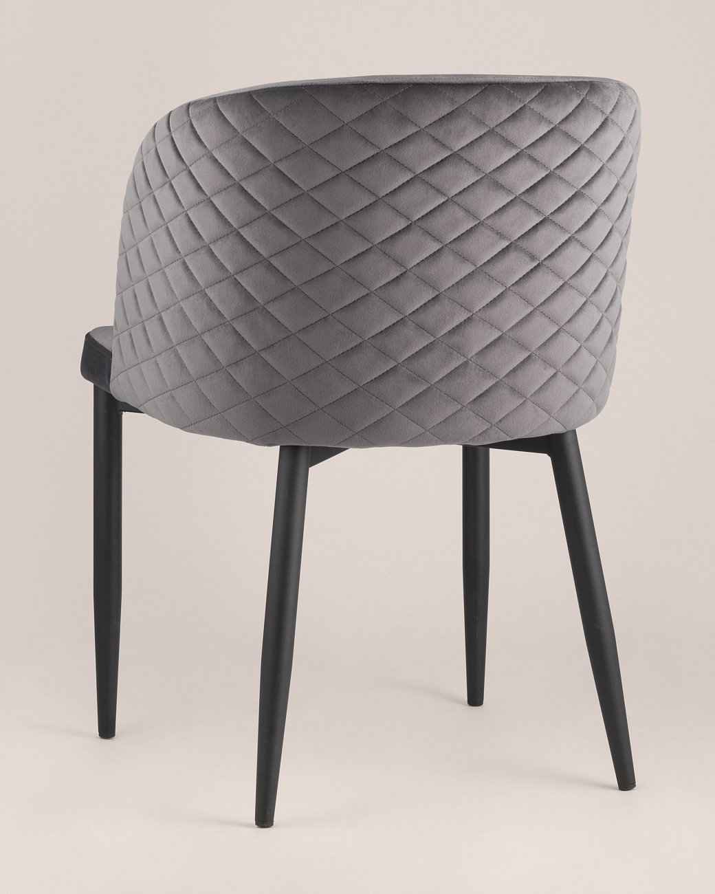 Стул с подлокотниками мягкий серый с черными металлическими ножками "Молли" STOOL GROUP ДИЗАЙНЕРСКИЕ 00-3881927 Серый  - Вид №3