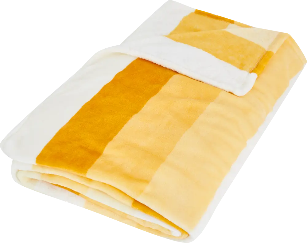 84606641 Плед Gradient 200x220 см фланель цвет желтый STLM-0052700