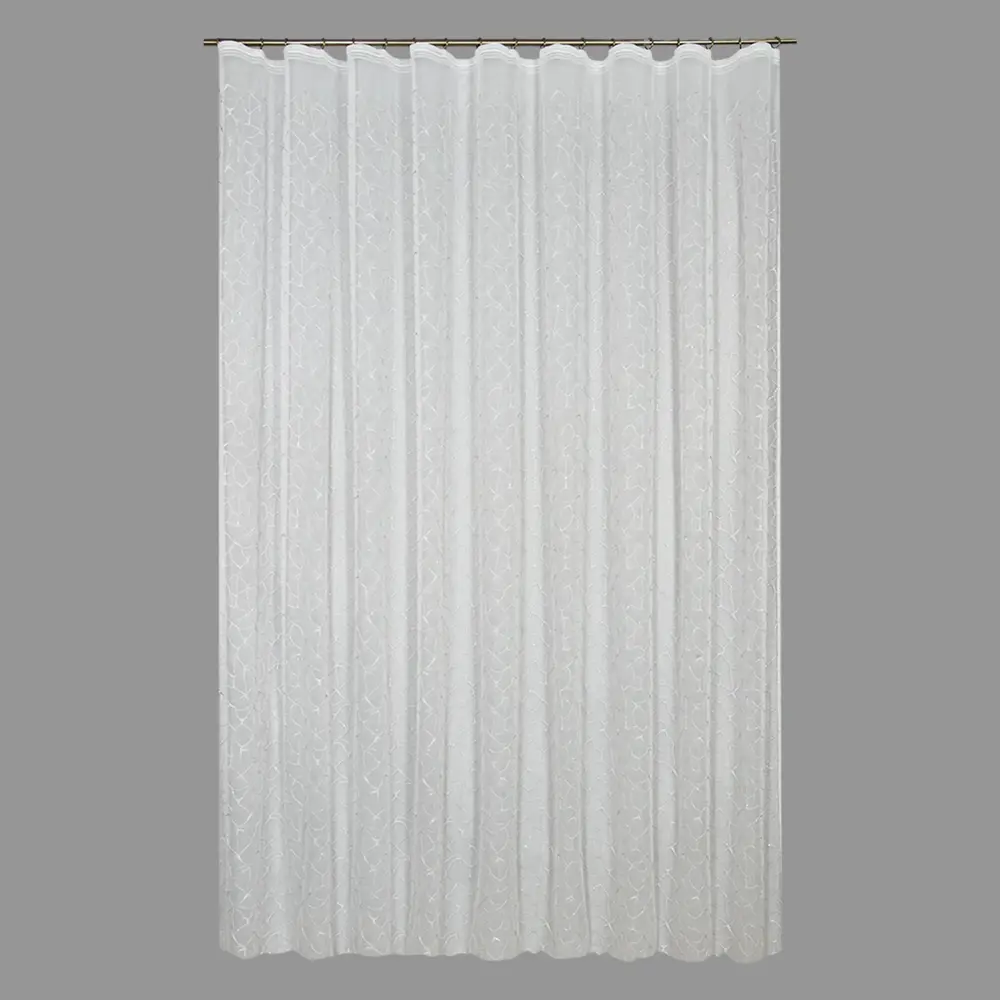 Тюль на ленте «Геометрия» 300x280 см цвет серебристый MIAMOZA STLM-2110676 - Вид №1