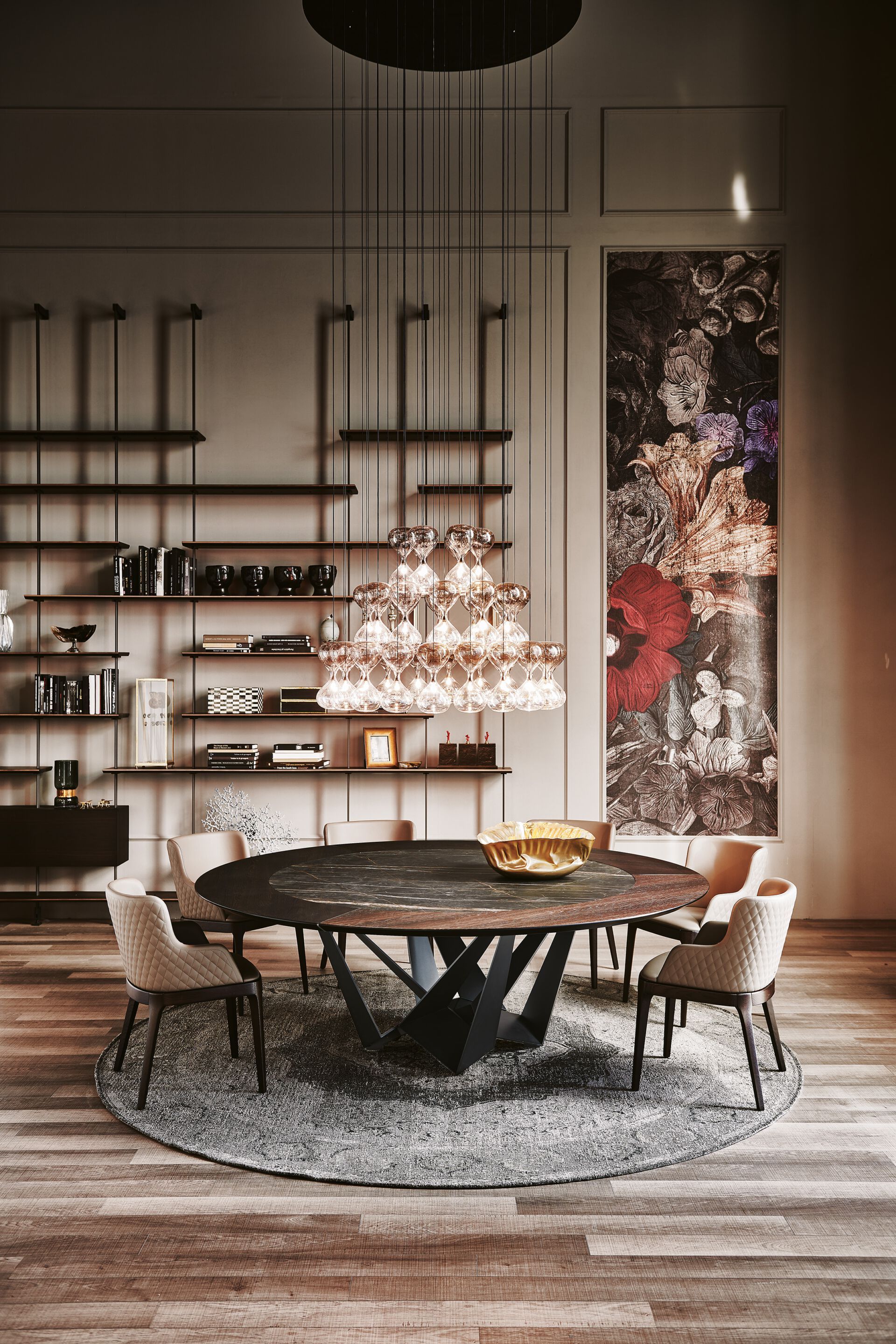 Круглый деревянный стол и вращающаяся керамическая вставка Cattelan italia ARCH-00119244 - Вид №4