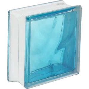 Стеклоблок Богема Волна цвет ярко-бирюзовый