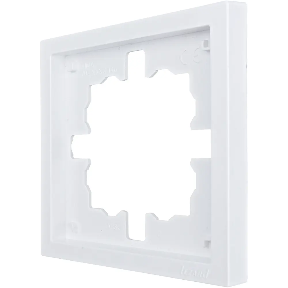 Рамка Lezard Zima для розеток и выключателей - белая квадратная 89398397 STLM-1578443 - Вид №1