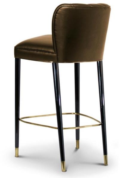 BRABBU Высокий табурет, обитый экокожей, со спинкой Dalyan sun-id-1347912 - Вид №5