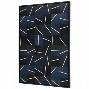 Панно интерьерное с подрамником из дерева 90х60 см черно-золотое Tomas Stern TOMAS STERN  00-3872658 Золото;черный;разноцветный