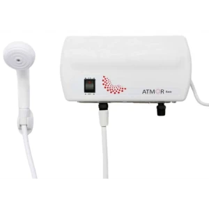 Проточный водонагреватель электрический Atmor Basic 3.5 KW 3.5 кВт белый с душевой лейкой