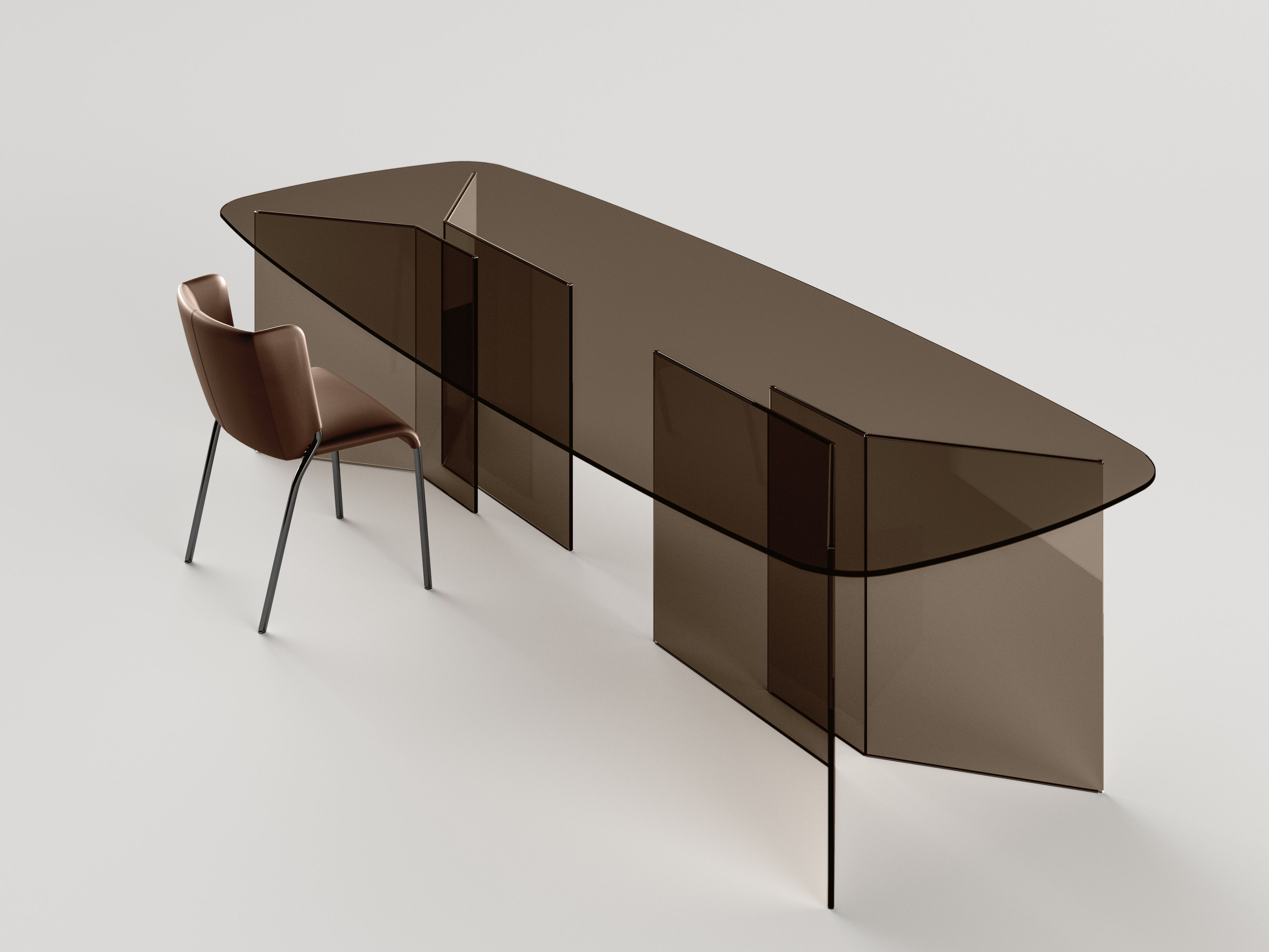 Прямоугольный стол из закаленного стекла Tonelli Design THRIM ARCH-00018537