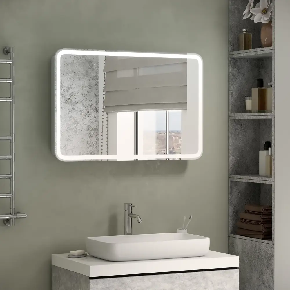 Santreyd Joy — Зеркальный шкаф с подсветкой для ванной 90×53 см 85104660 Joy White LED STLM-0058815 - Вид №7