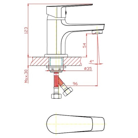 Orange Loop M26-021cr однорычажный смеситель для раковины Хром sun-id-1517044 - Вид №1