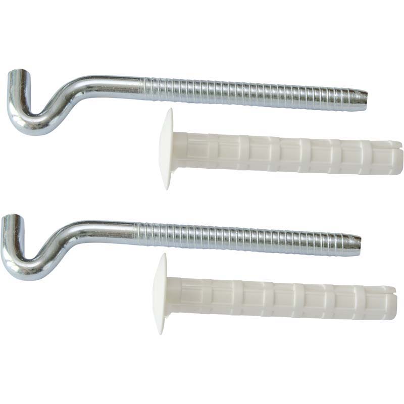 Комплект (2шт) круглых штыревых оцинкованных кронштейнов для водонагревателей TORIDO 9х130мм с дюбелями TABW09130Z