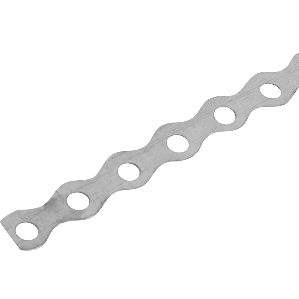 Перфорированная лента волна LV 12x0.75 5 м оцинкованная сталь цвет серебро Santreyd STLM-2112912 - Вид №1