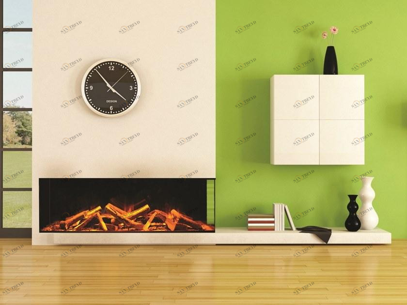 BRITISH FIRES Электрический встроенный стеклянный камин двусторонний sun-id-1417408