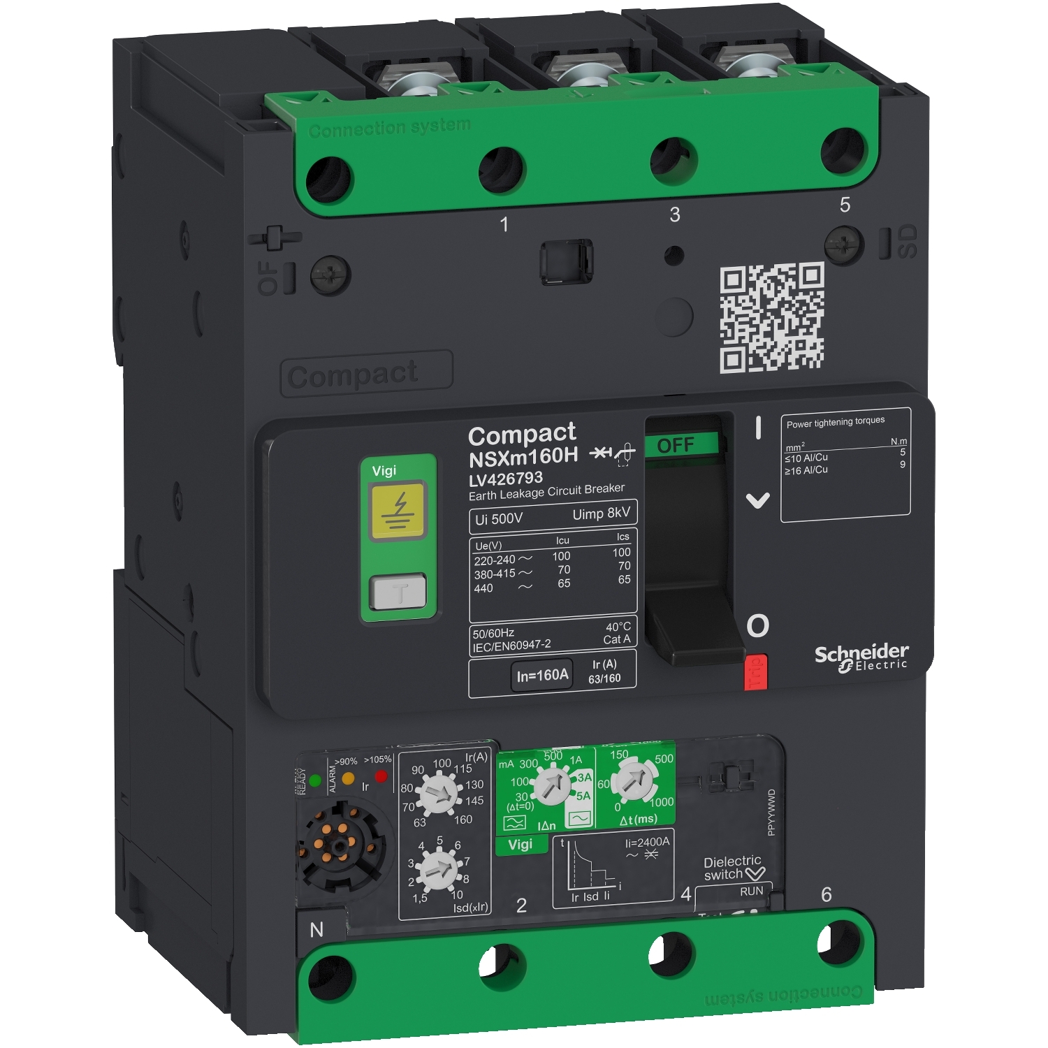LV426793 Силовой автомат NSX, 70кА, 3P, 160А Schneider Electric Compact 