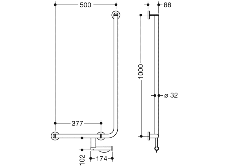 900.22.11640 угловая ручка HEWI System 900 - Вид №1