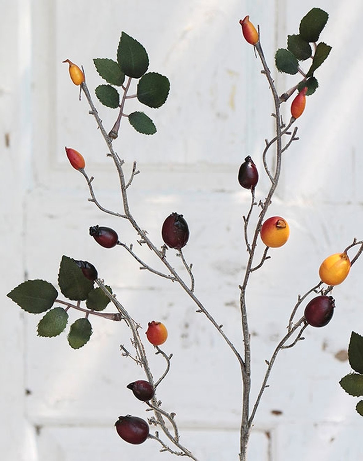 1444 444 a2 Ветка шиповника искусственная, 95 см, красная H-andreas 