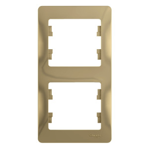 GSL000406 Рамка 2 поста , вертикальная, титан Schneider Electric Glossa