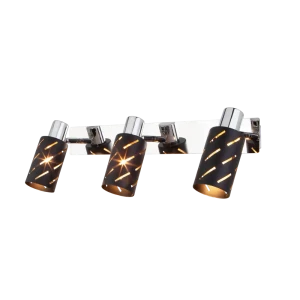 Спот поворотный Eurosvet 20090/3 8 м² 3 лампы цвет черный/хром