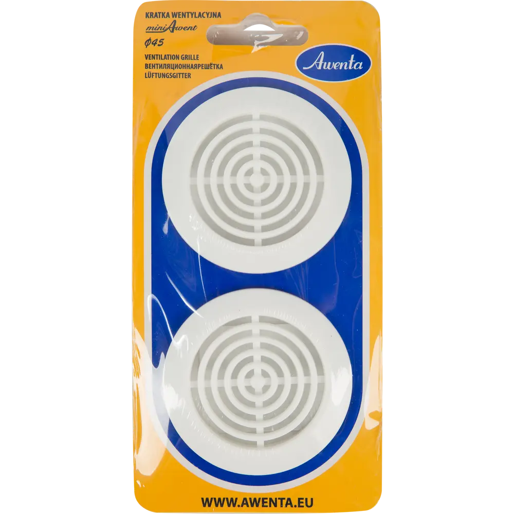 Решетка дверная вентиляционная Awenta T-73, D45 мм, цвет белый, 2 шт STLM-2191004 - Вид №2