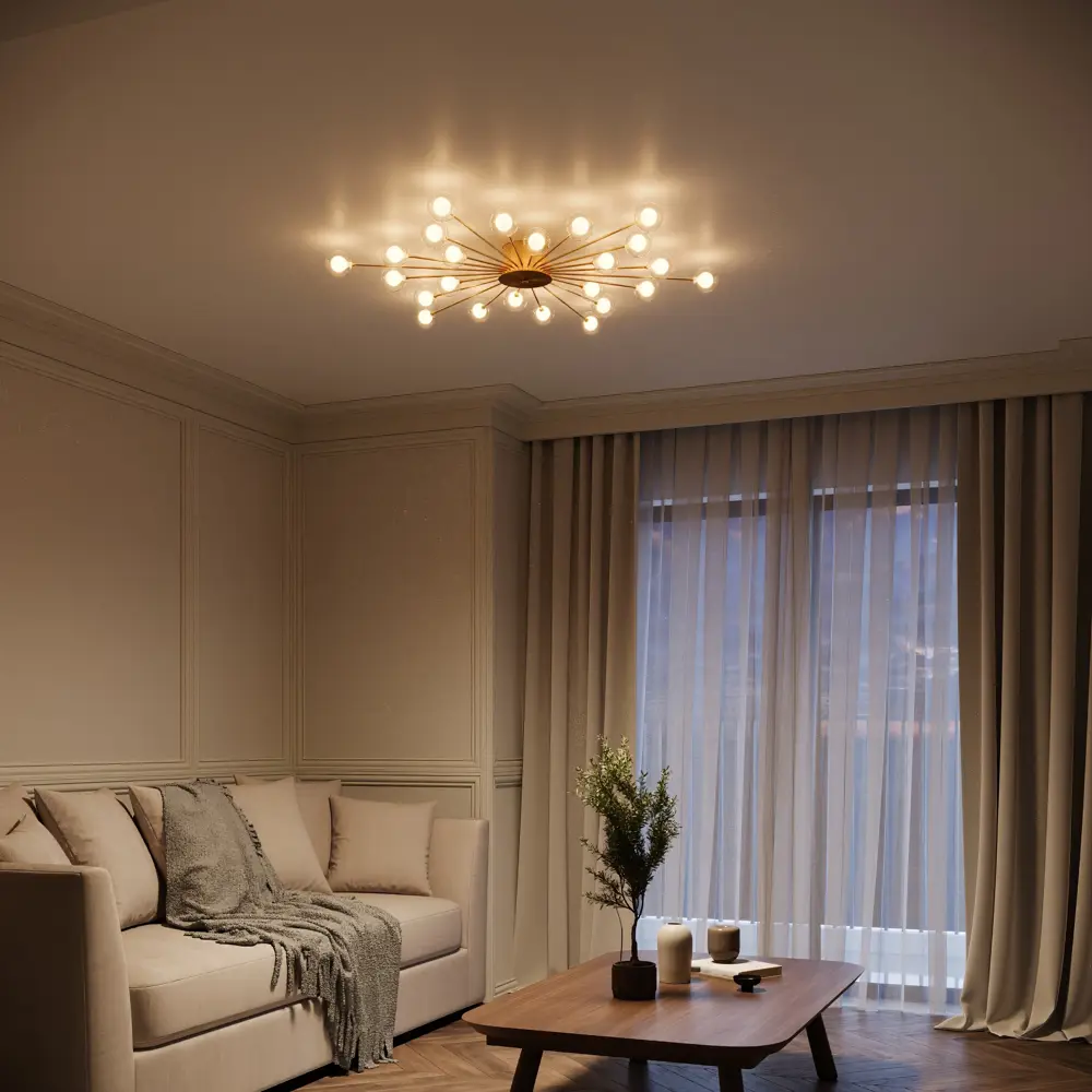 Люстра Freya Celebrity — 24-ламповое золотое освещение для просторных интерьеров 88241804 STLM-0932816 - Вид №11