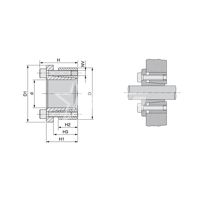 IS3399 Зажимная втулка KLAB030 (PHF FX51-30x55) ISKRA  - Вид №2