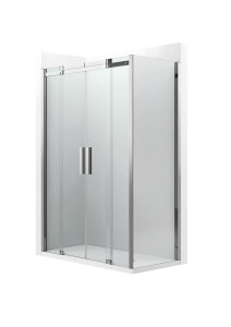 AM394.........+AM396......... L4 + LF - Душевая панель с 2 раздвижными створками + 2 неподвижными створками + 1 неподвижная сторона ROCA Aerea