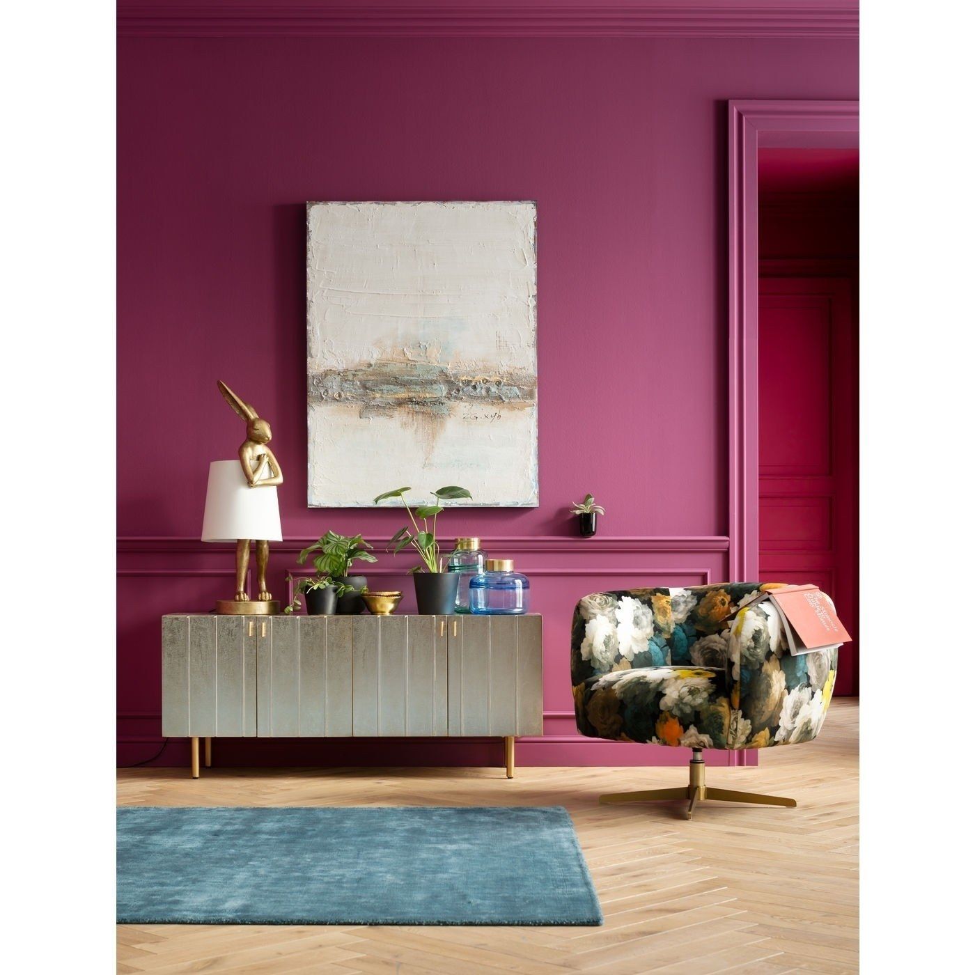 Тканевое вращающееся кресло с подлокотниками KARE Design Пион ARCH-00081227 - Вид №5