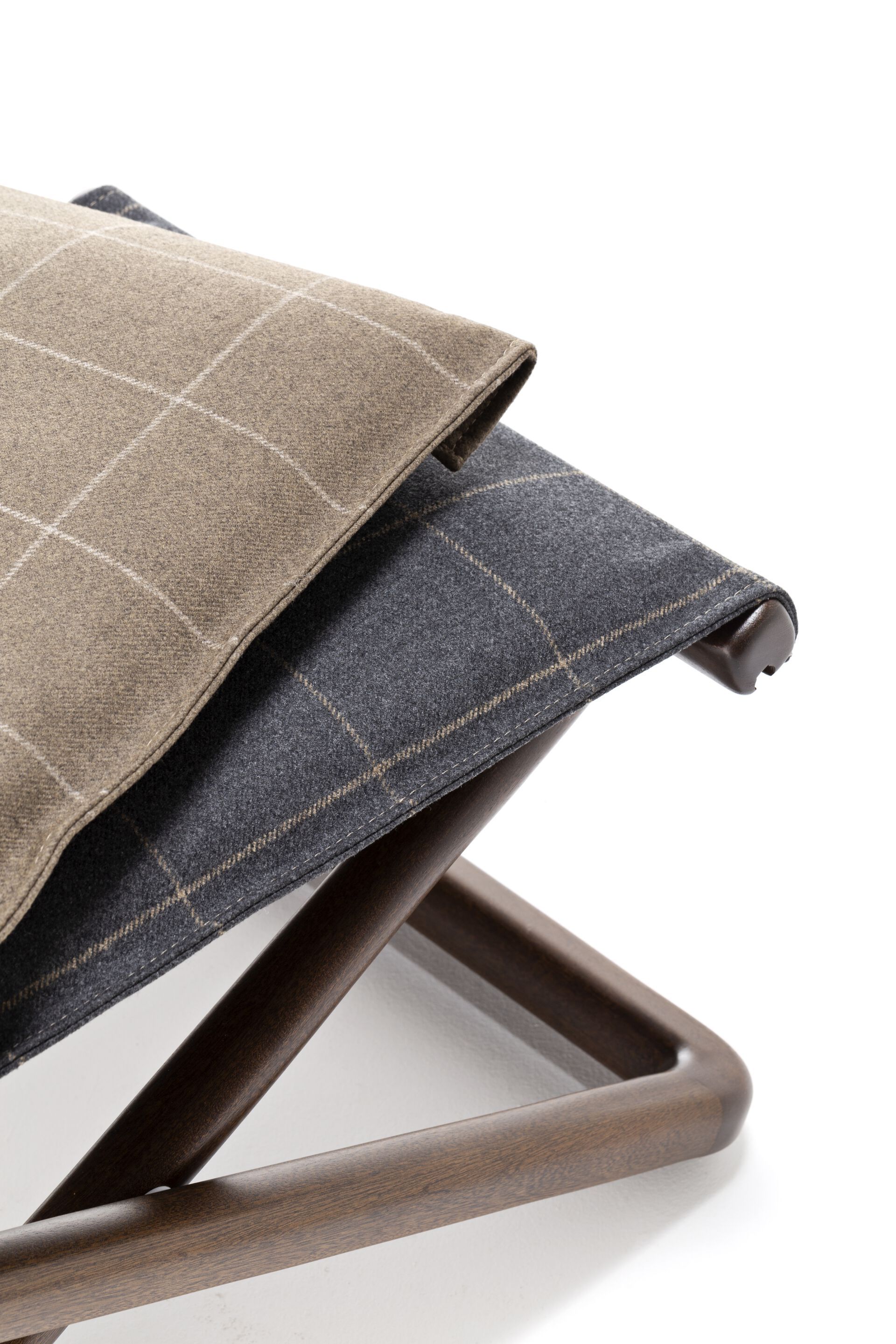 Прямоугольная Садовая подставка для ног из красного дерева и ткани Exteta Loro Piana Interiors, The Delight Chairs St. Moritz by Exteta ARCH-00106661 - Вид №9