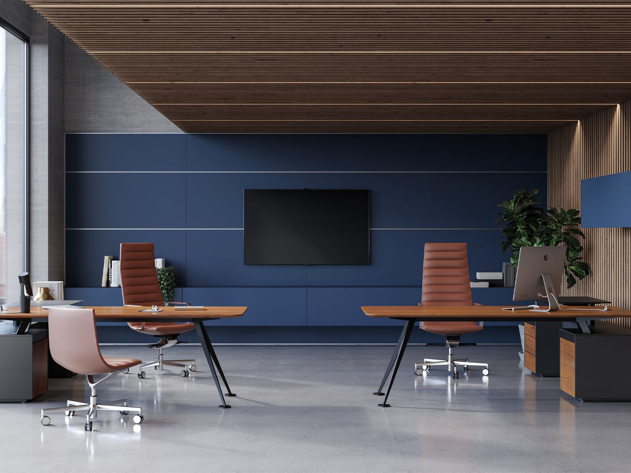 5-спицевое кожаное вращающееся офисное кресло с высокой спинкой FREZZA Key ARCH-00017700 - Вид №2