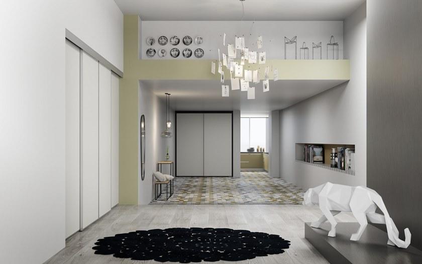 De Rosso Шкаф на заказ с hpl и алюминиевыми раздвижными дверями Aliante system sun-id-1499520 - Вид №5