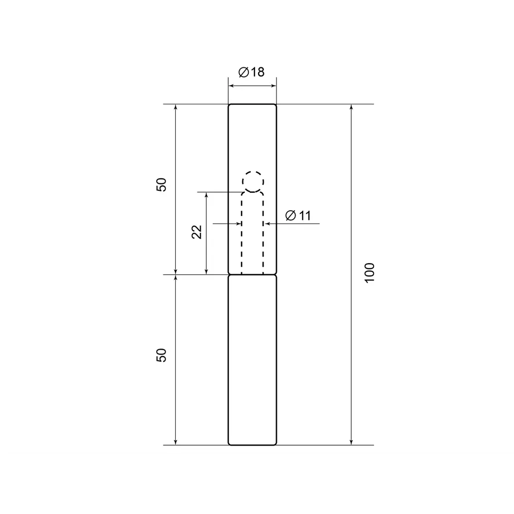 89426606 Наварная петля Palladium с шаром 18x100 мм цвет серый STLM-1573542 - Вид №3
