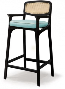 Mambo Unlimited Ideas Высокий деревянный табурет с подлокотниками Karl