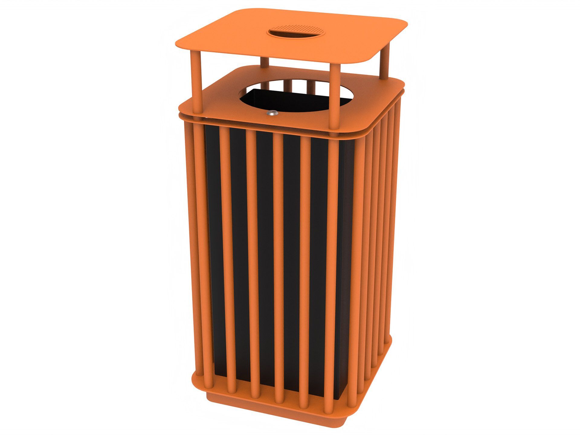 Оцинкованная стальная корзина для мусора с пепельницей Lazzari Spring ARCH-00089452 - Вид №2