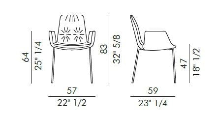 Кожаный мягкий стул с подлокотниками EFORMA Лиза ARCH-00050084 - Вид №3