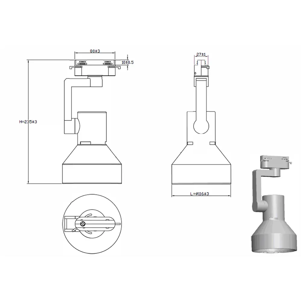 Трековый светильник INSPIRE с регулируемым освещением для интерьера 85422309 STLM-0905689 - Вид №7