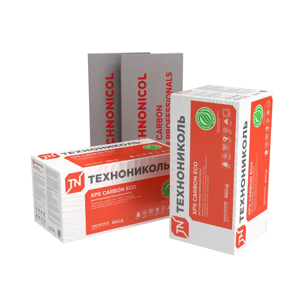 Экструдированный пенополистирол XPS 100 мм Технониколь Carbon Eco 580x1180 мм 0.68 м² STLM-2048204 - Вид №1