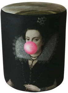 Mineheart Круглый пуф из полиэстера Bubblegum Fur/036 - fur/035