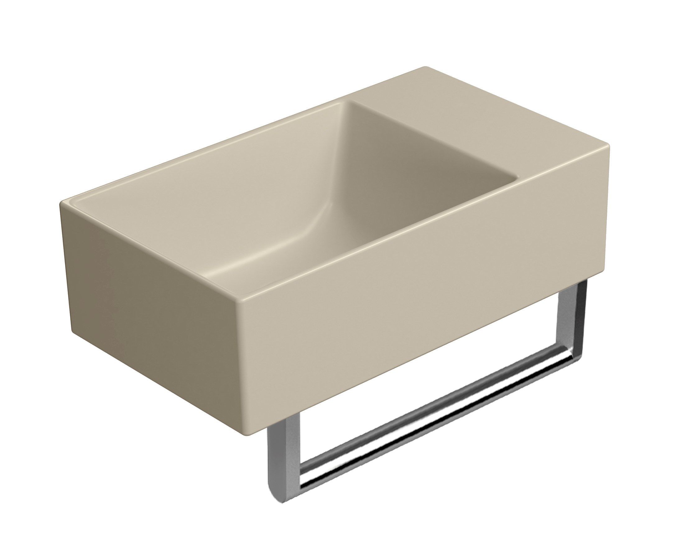 Керамическая прямоугольная раковина с держателем для полотенец GSI ceramica Color Elements ARCH-00149505 - Вид №10