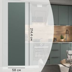 89349203 Фальшпанель для кухонного шкафа Инта 58x214.4 см Delinia ID МДФ цвет зеленый STLM-1489707