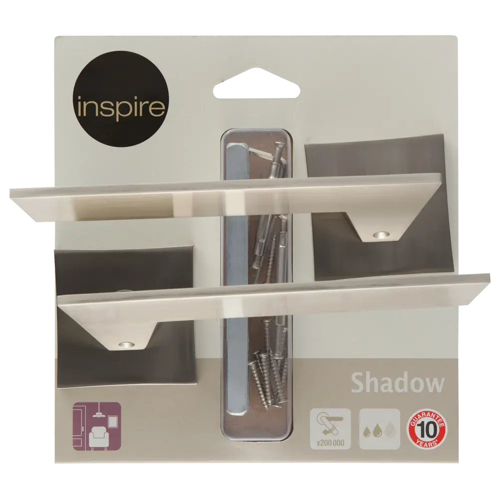 Дверные ручки Inspire Shadow алюминий без запирания цвет никель 82227147 STLM-2128875  - Вид №3