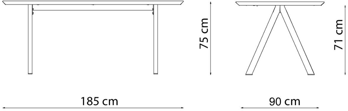 Vermobil Прямоугольный керамический садовый стол Desiree De18580 - Вид №6