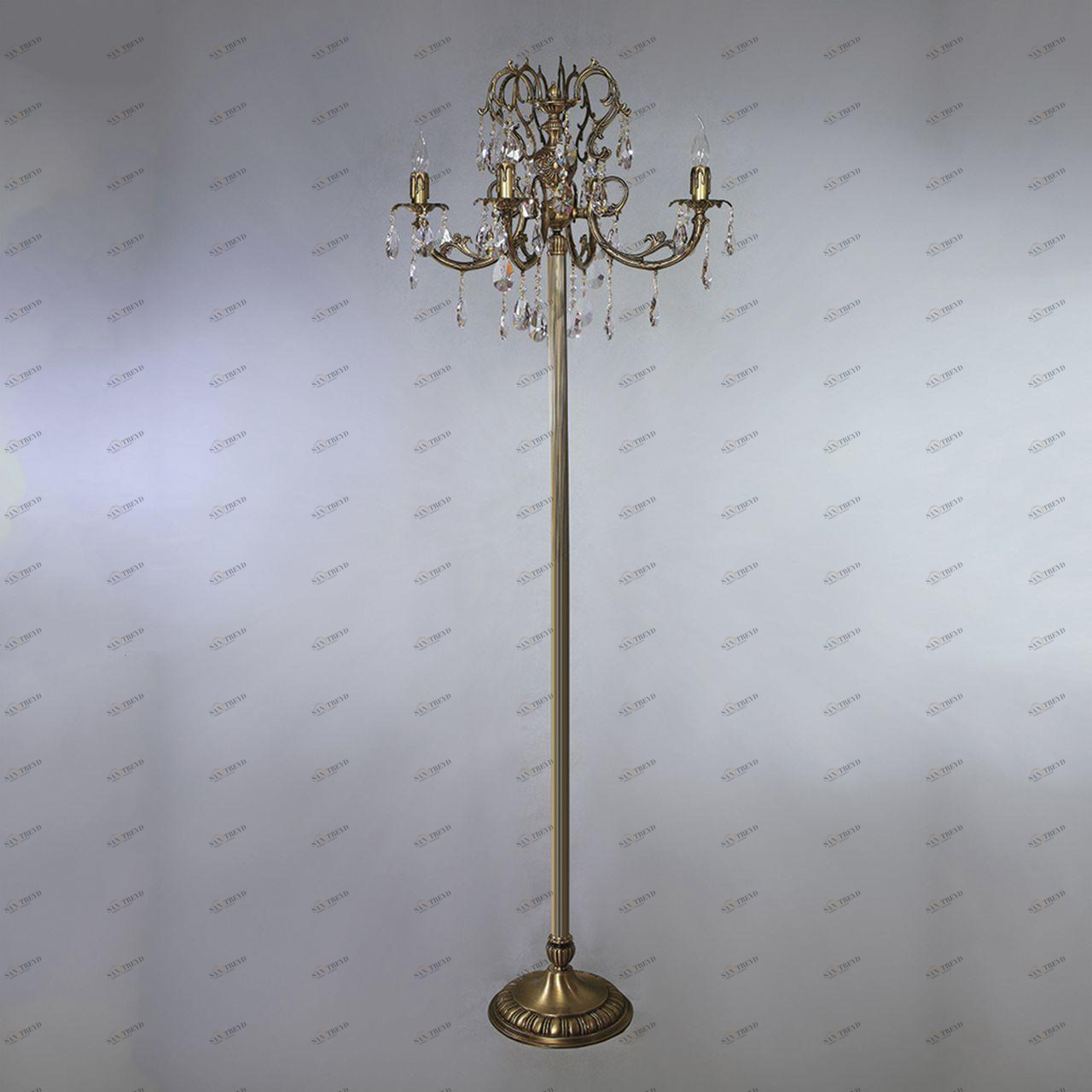 Торшер Ambiente Alicante 8888F/4 AB Tear Drop AMBIENTE ПОД СТАРИНУ, СВЕЧА, ЭЛИТНЫЕ 180684 Бронза 