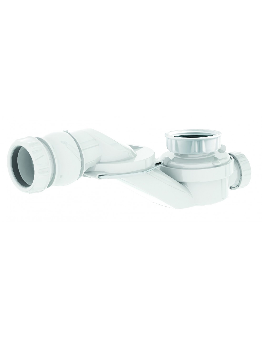 560000 001 00  Сверхплоский поворотный сифон для ванны, NF, выпускное отверстие с коническим уплотнением, Д. 40мм Valentin Белый 